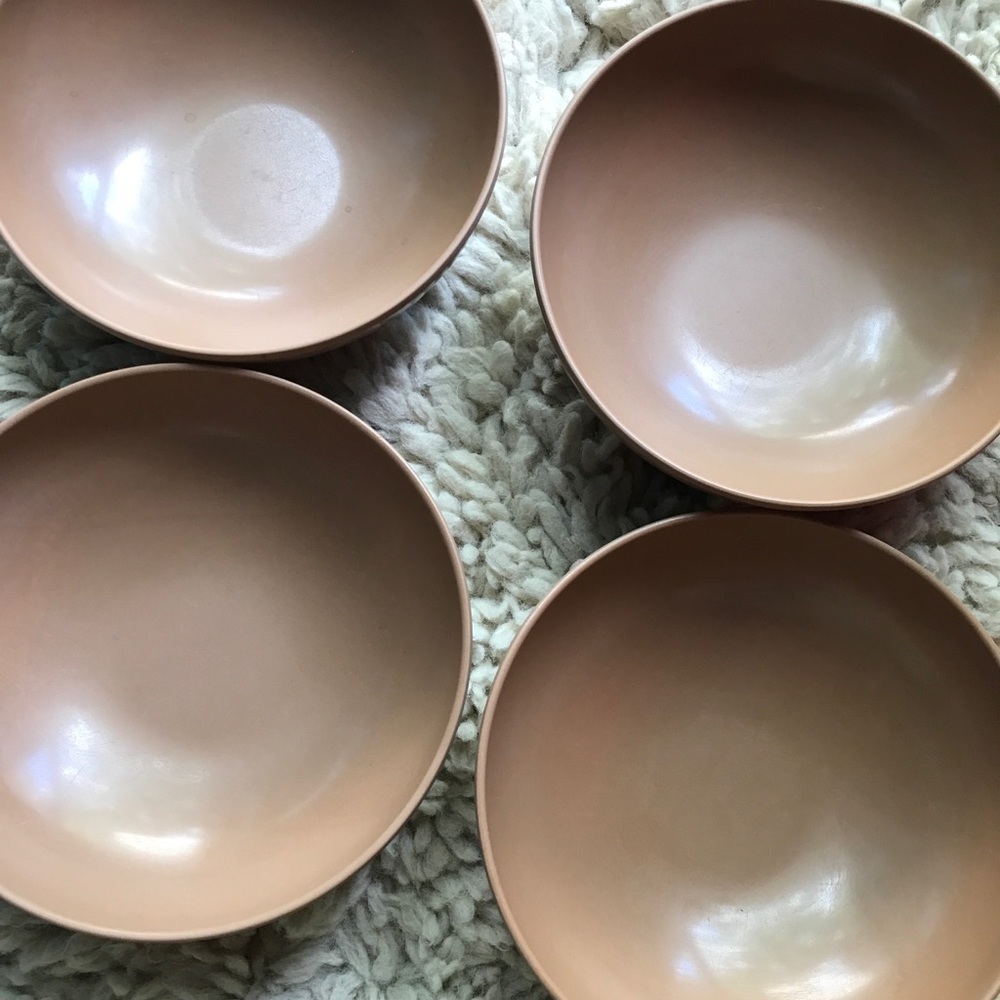 Prolon Melmac Dinnerware 5.5 inch Brown Cereal Bowls 7415 - Lot of 4